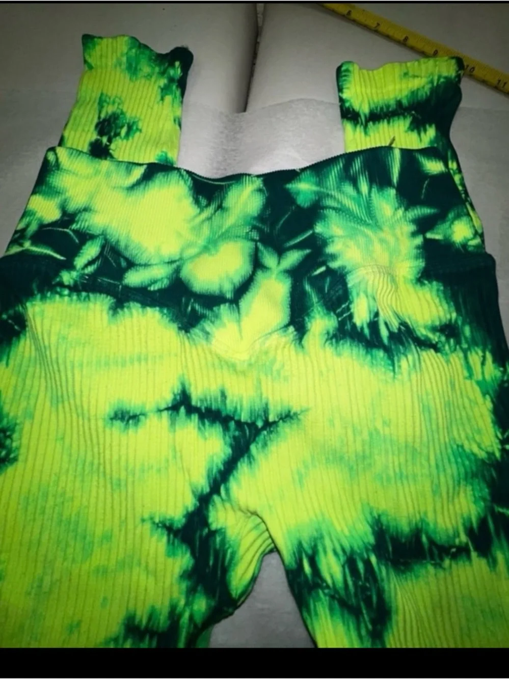 Bombshell sportswear Leggings size XS/S seamless ribbed tie dye - Picture 6 of 9